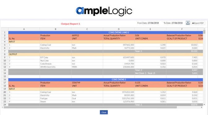 Energy Balance Summary – Out Put Sheet 2