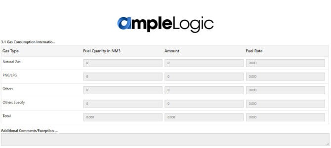 Gas Consumption Report