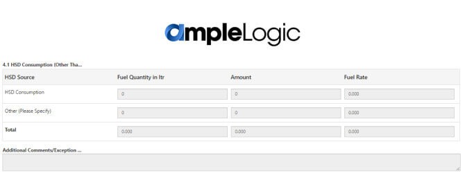 HSD Consumption Report