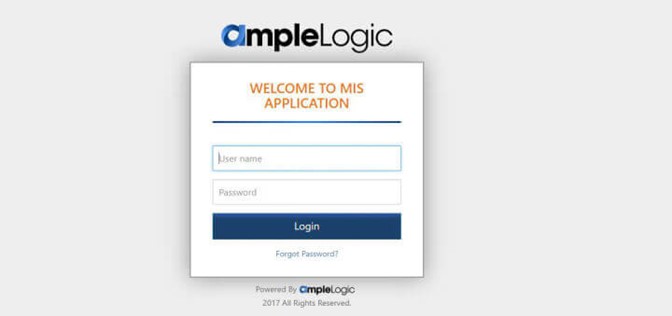 Management Information System Login Screen